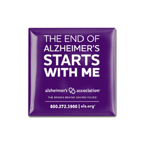 "The End of Alzheimer's Starts with Me" Button