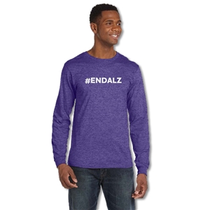#ENDALZ Heathered Purple Long-Sleeved Shirt